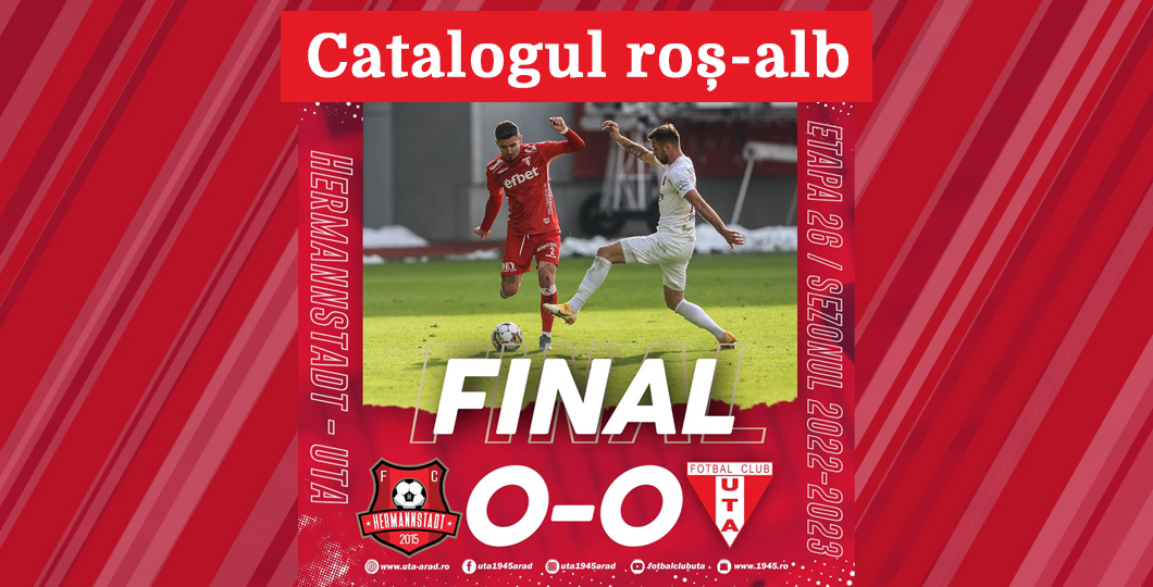Catalogul roș-alb. Notele jucătorilor echipei arădene, acordate de  cititori, după meciul FC Hermannstadt – UTA Arad 0-0 · Special Arad